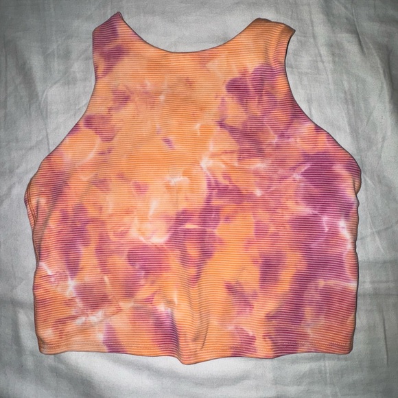 Athleta Tops - Athleta Conscious Crop Top | Size S D/DD | Pink and Orange Print